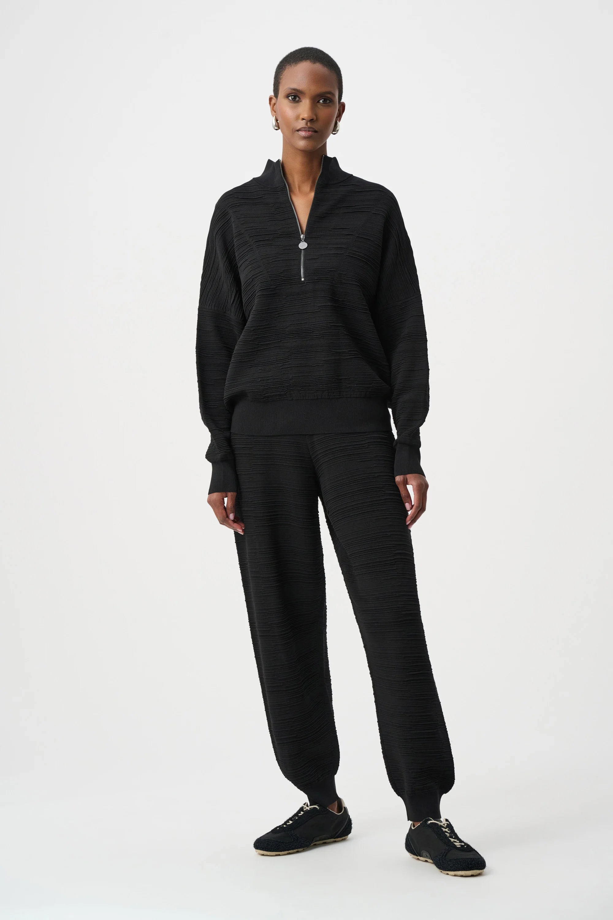 Sweater Knit Mock-Neck Cocoon Sweater