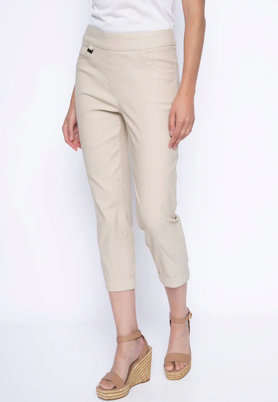 Pull on Cuff Capri