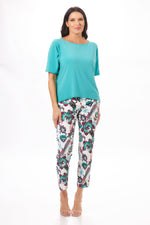 Full front image dolman sleeve relaxed jade top