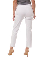 Back image of Krazy Larry white pants. Ankle Pants in white. 