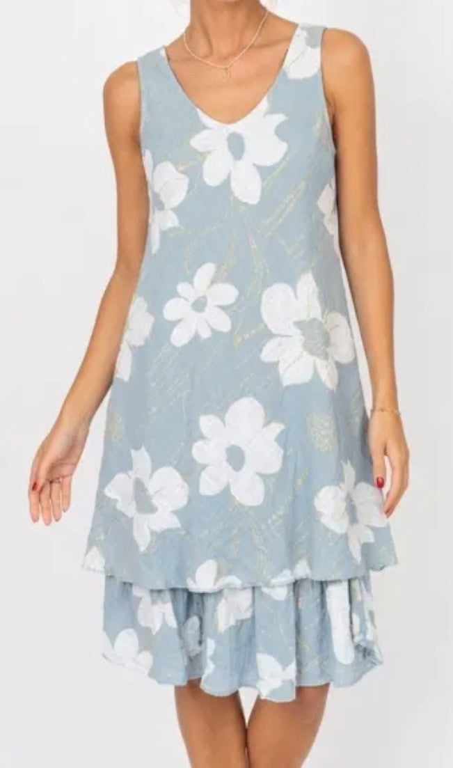 Sleeveless Flower Dress