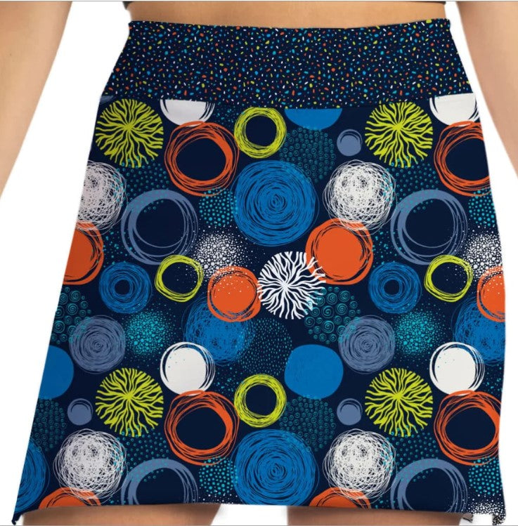 Front image of Skort Obsession pull on skort. Round about pull on skort with pockets. 