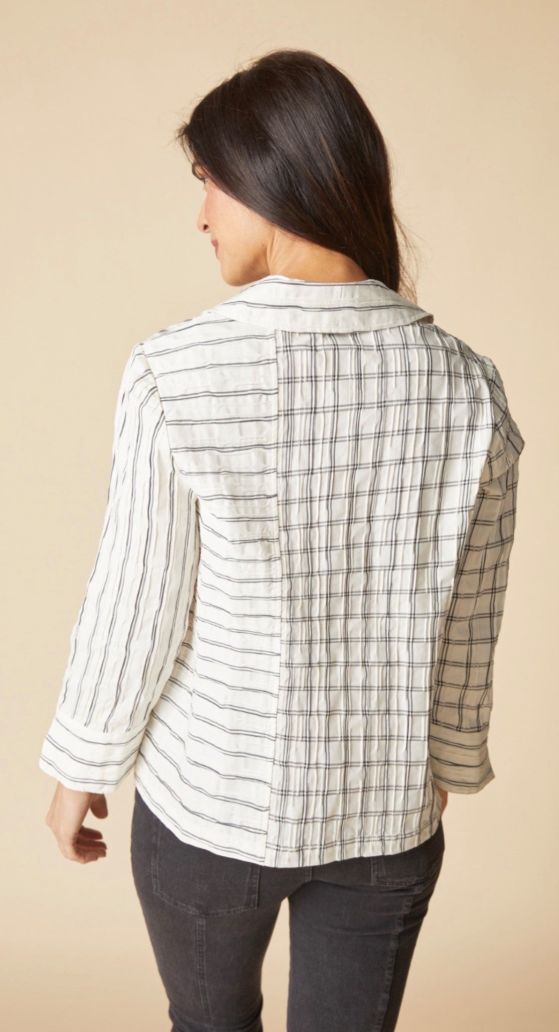 3/4 Mixed Stripe Daphne Shirt