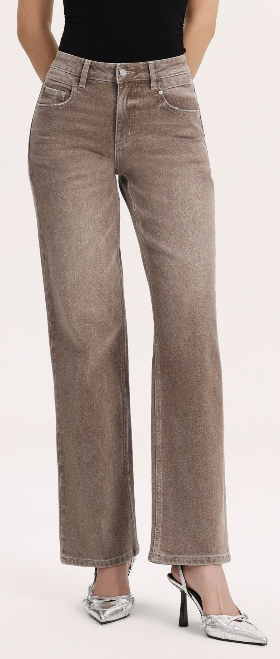 Mid Rise 30" Straight Denim