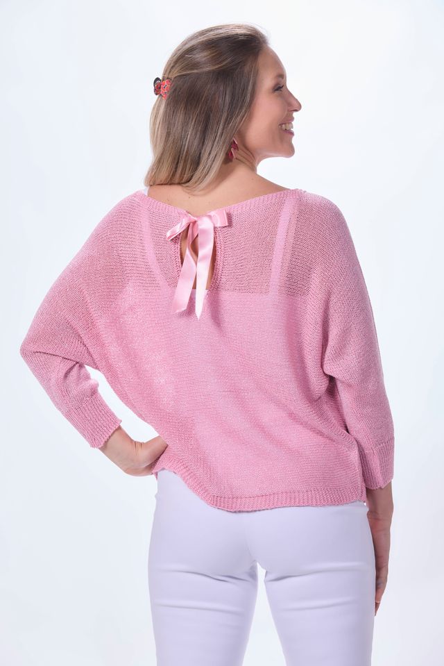 Sweater with Back Bow