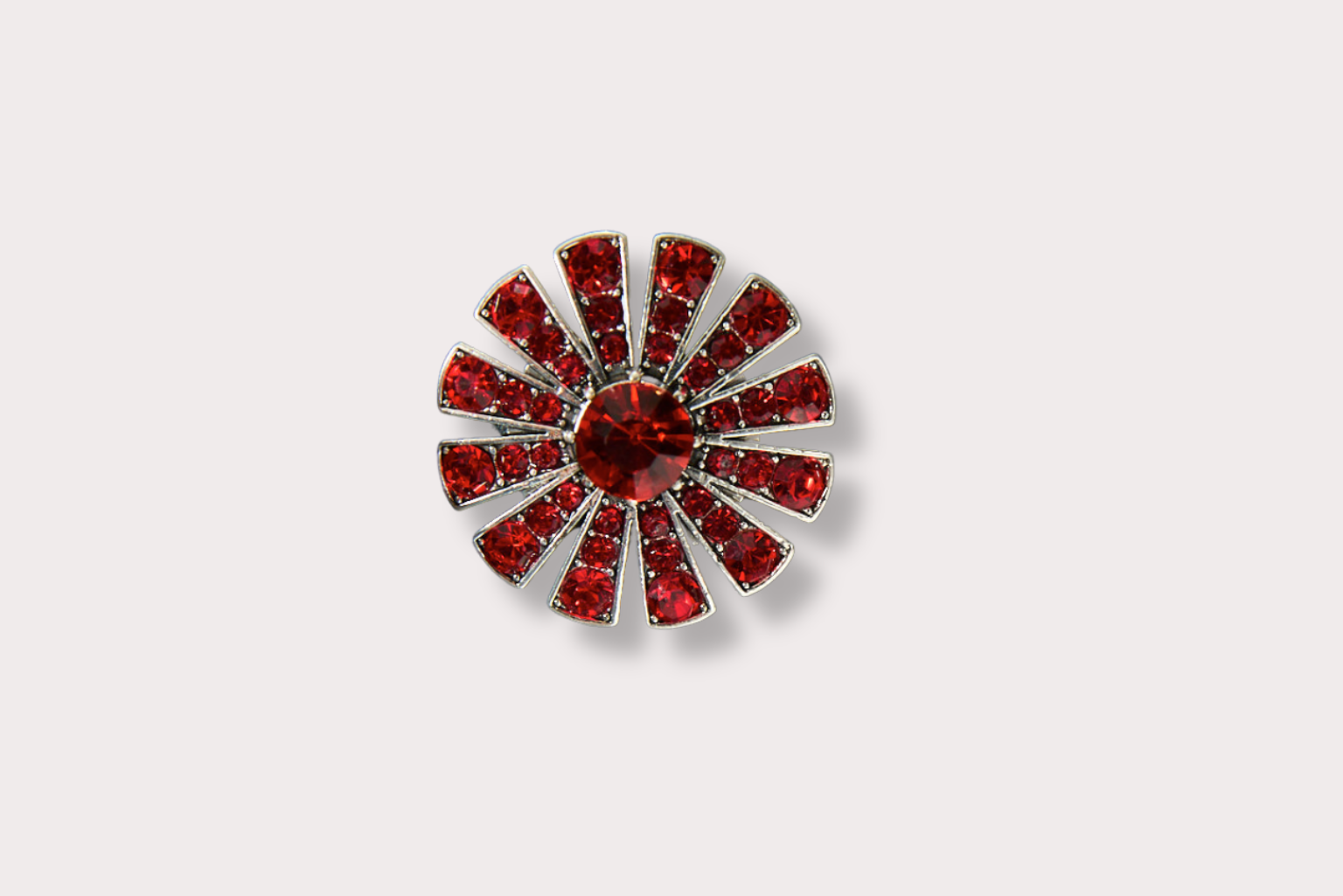 Starburst Red Magnetic Brooch