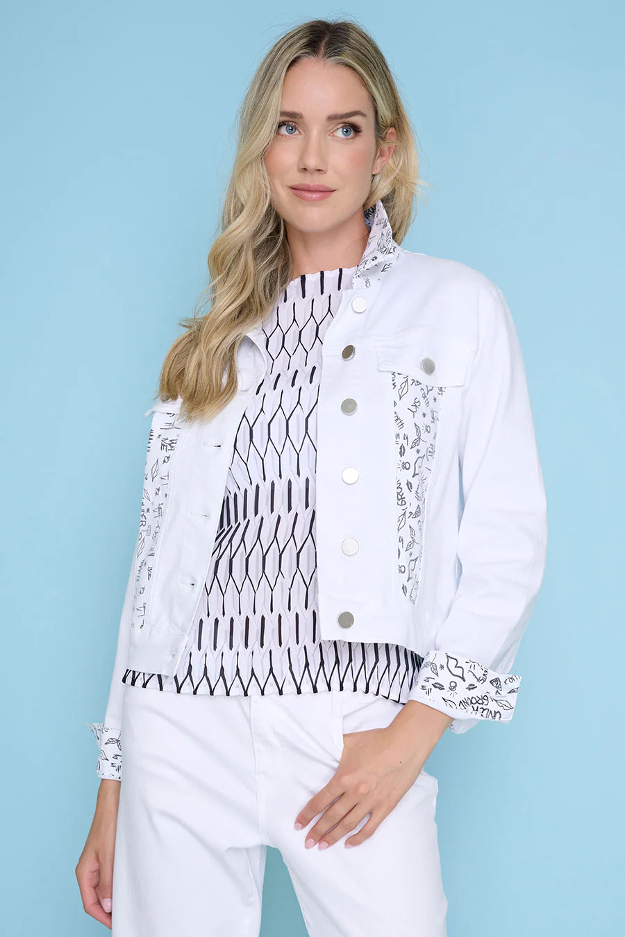 Contrast Trim Denim Jacket