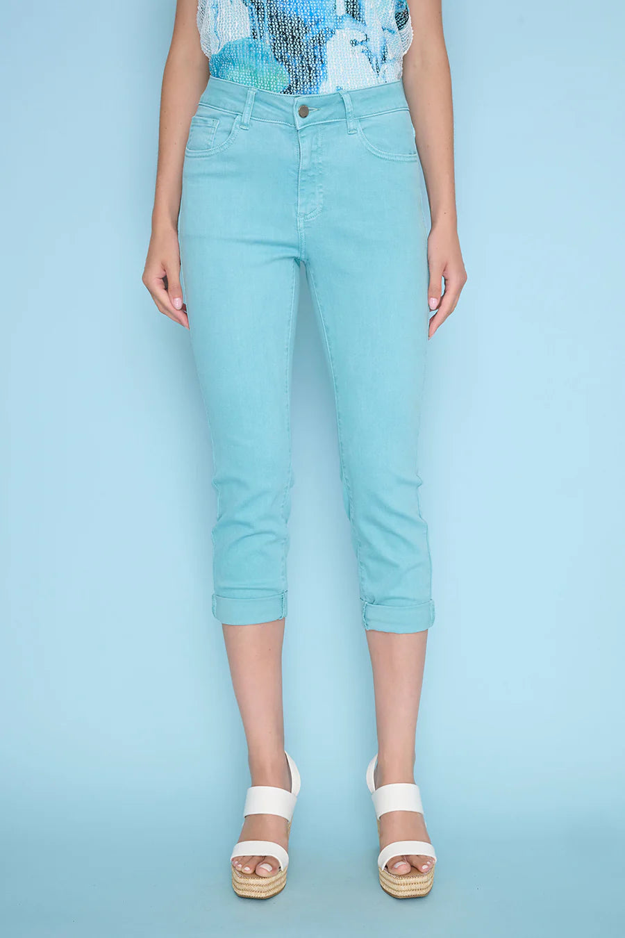 Cuffed Cropped Jeans