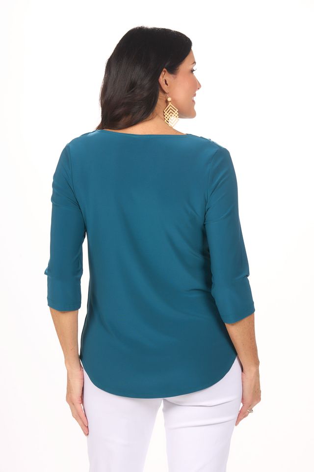 3/4 Sleeve Cowl Neck Top