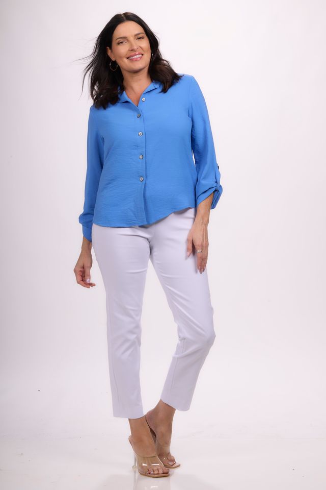 Long Sleeve Button Up Airflow Top