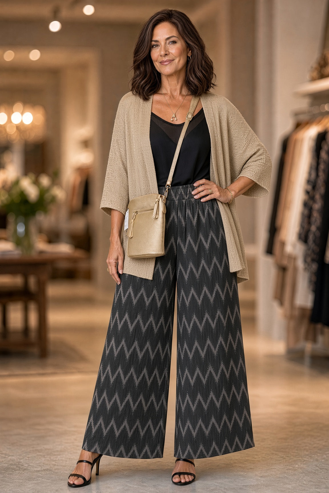 Lurex Cardigan with Tie