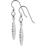 Side image of Brighton Ferrara French Wire Earrings. Silver brighton earrings. 