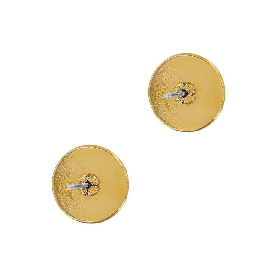 Back image of Brighton Ferrara Two Tone Post Earrings. Brighton stud earrings. 
