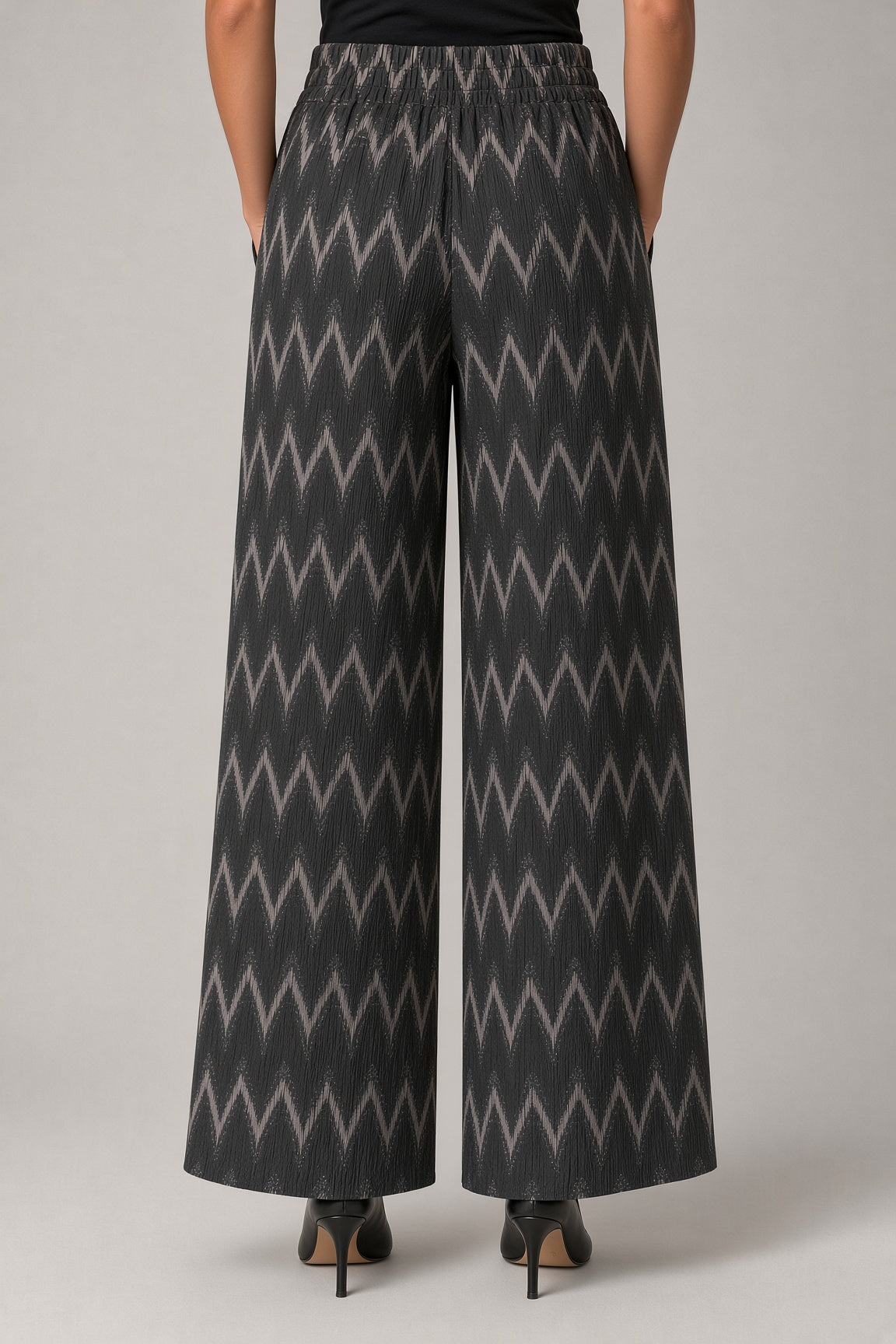 Zig Zag Foile Pull on Pant