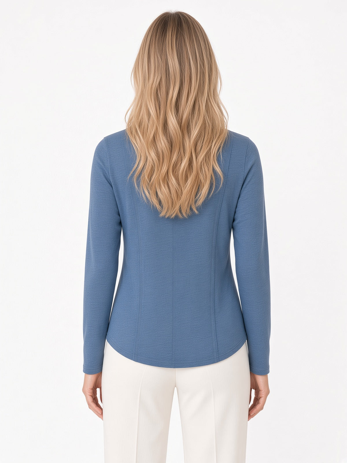 Long sleeve Seamed Slub Tee