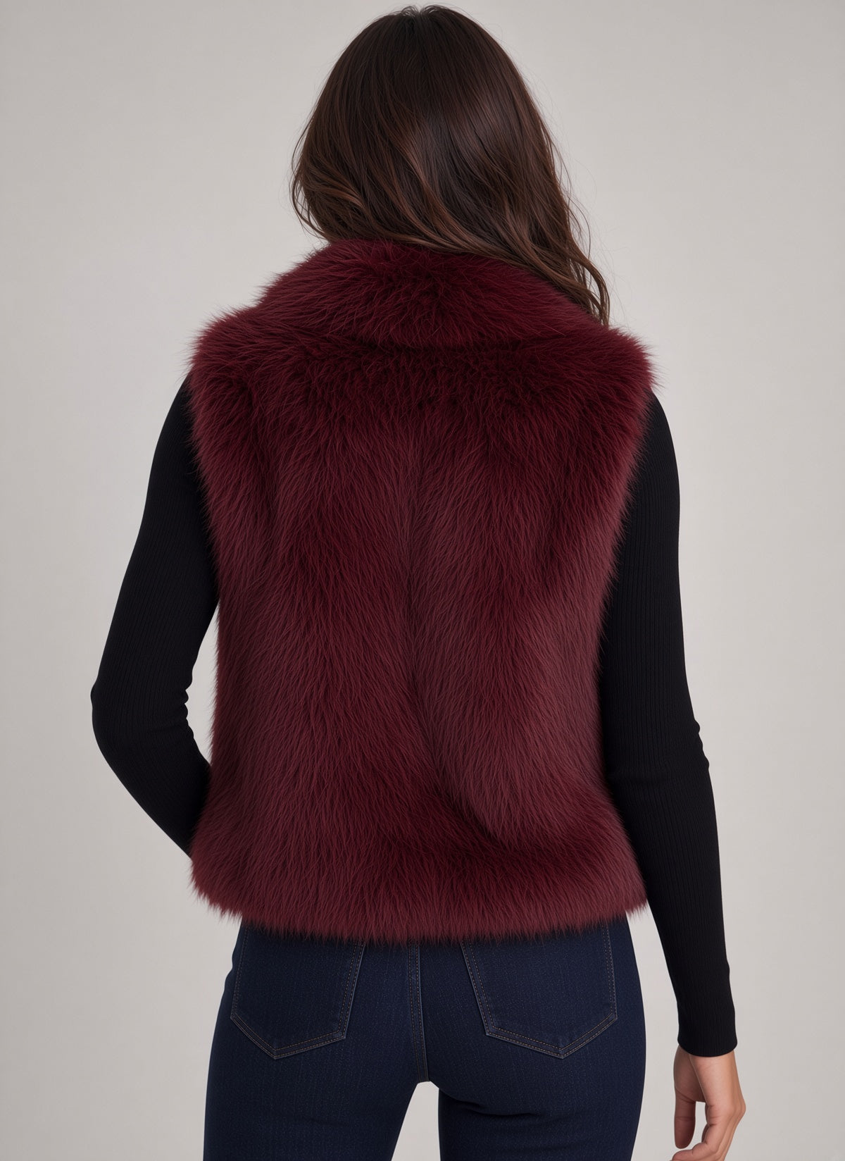 Wine Fur Vest