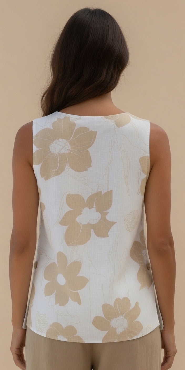 Sleeveless Linen Tank
