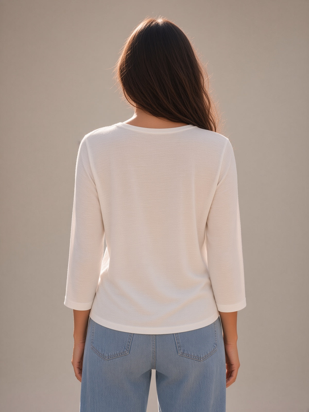 3/4 Slub Boatneck Top