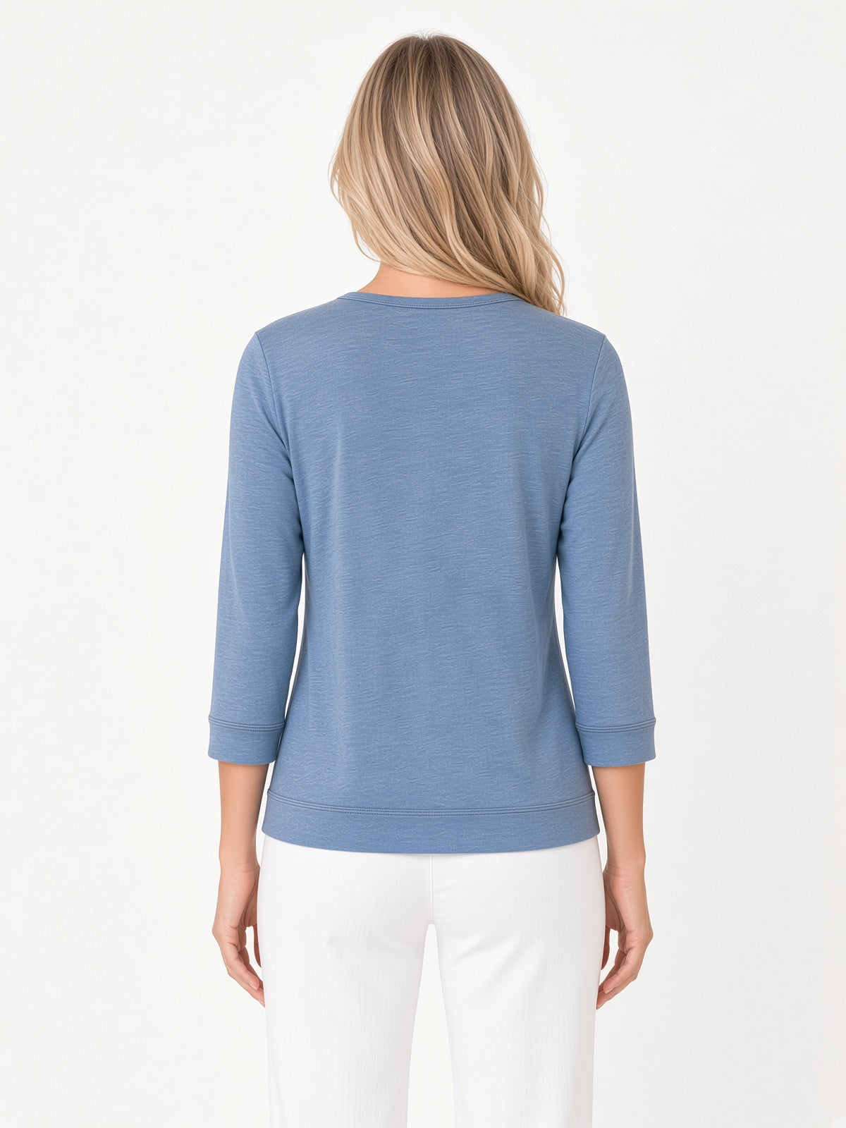 3/4 Sleeve Boatneck Seam Tee