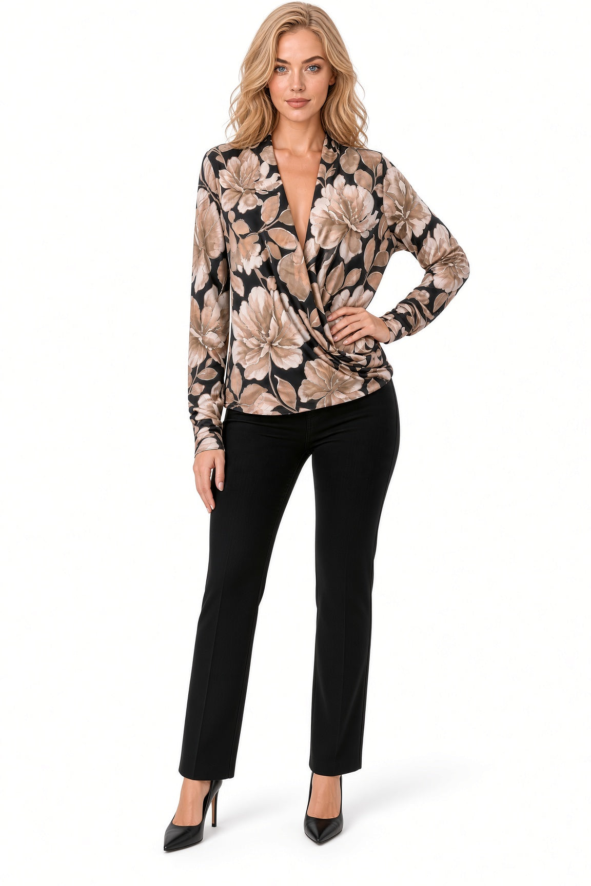 Long Sleeve Wrap Top