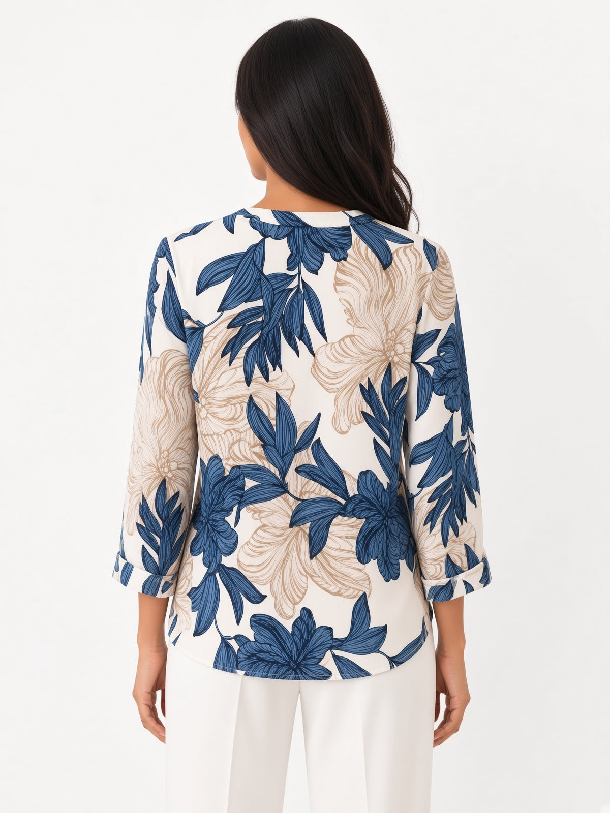 3/4 Sleeve Print Top
