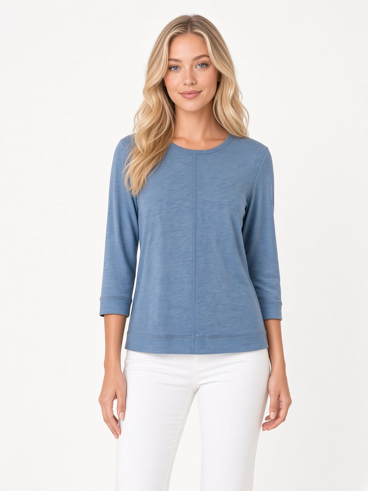3/4 Sleeve Boatneck Seam Tee