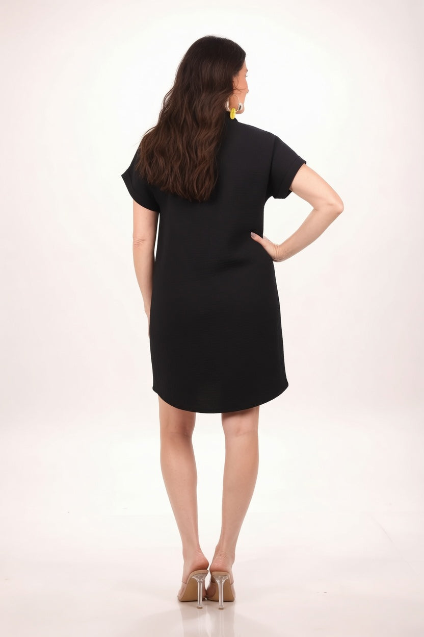 Short Sleeve Henley Dress
