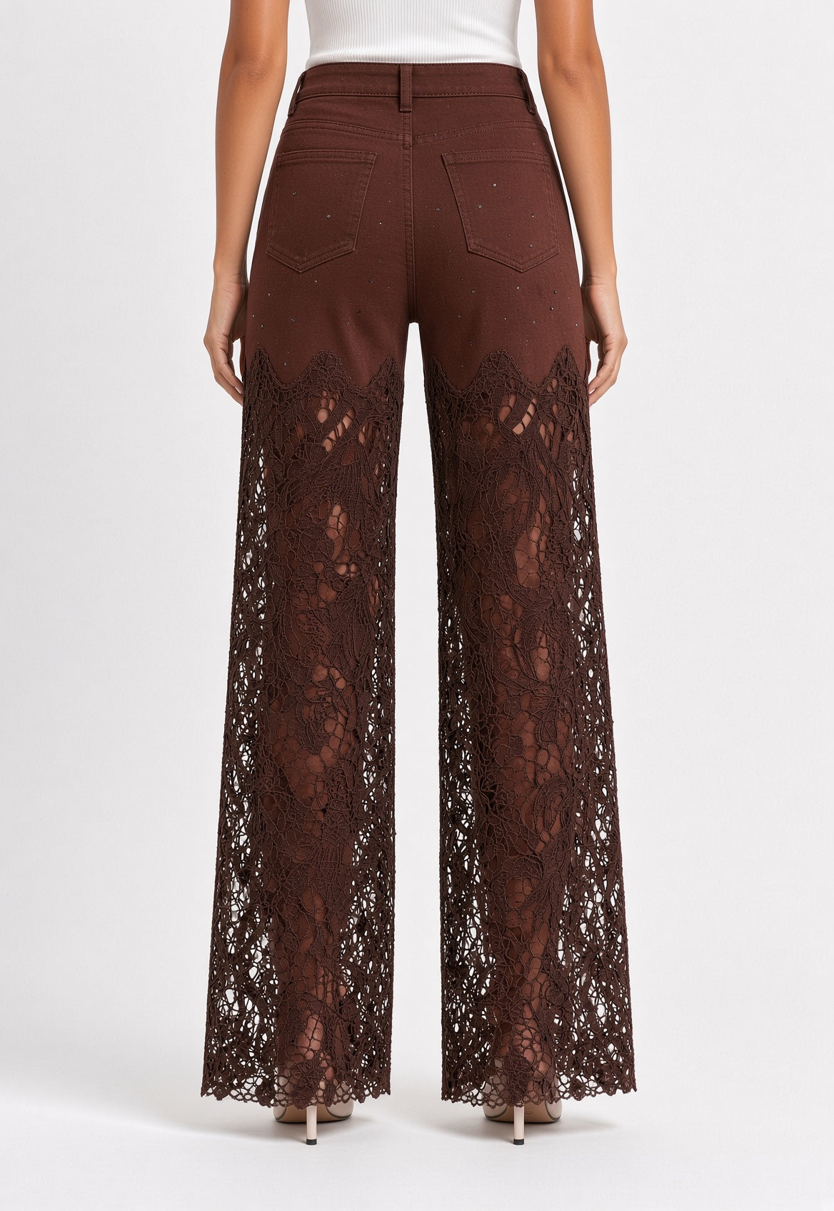 Chocolate Lace Ankle Jean