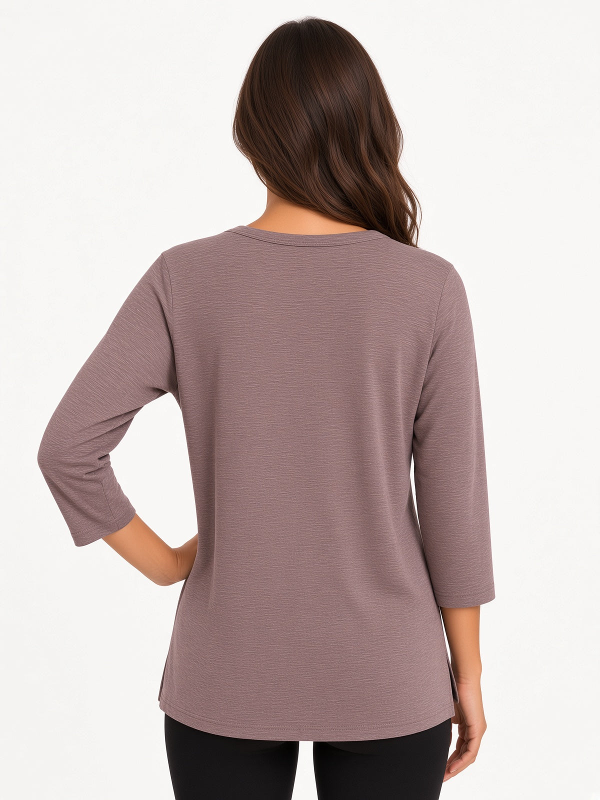 3/4 Slub Boatneck Top