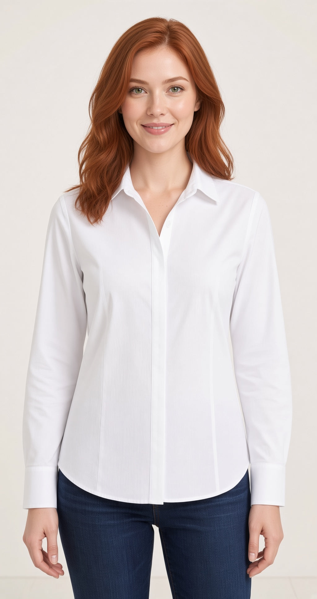Long Sleeve Knit Mix Shirt