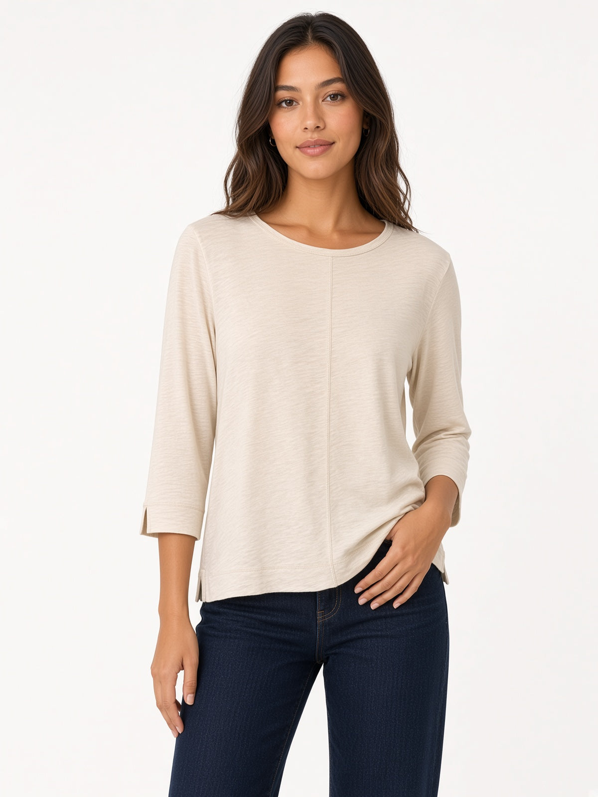 3/4 Boatneck Seam Tee