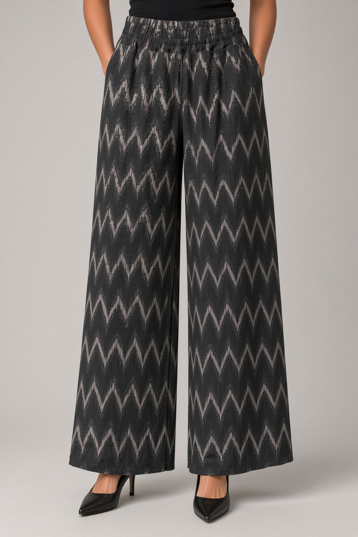 Zig Zag Foile Pull on Pant