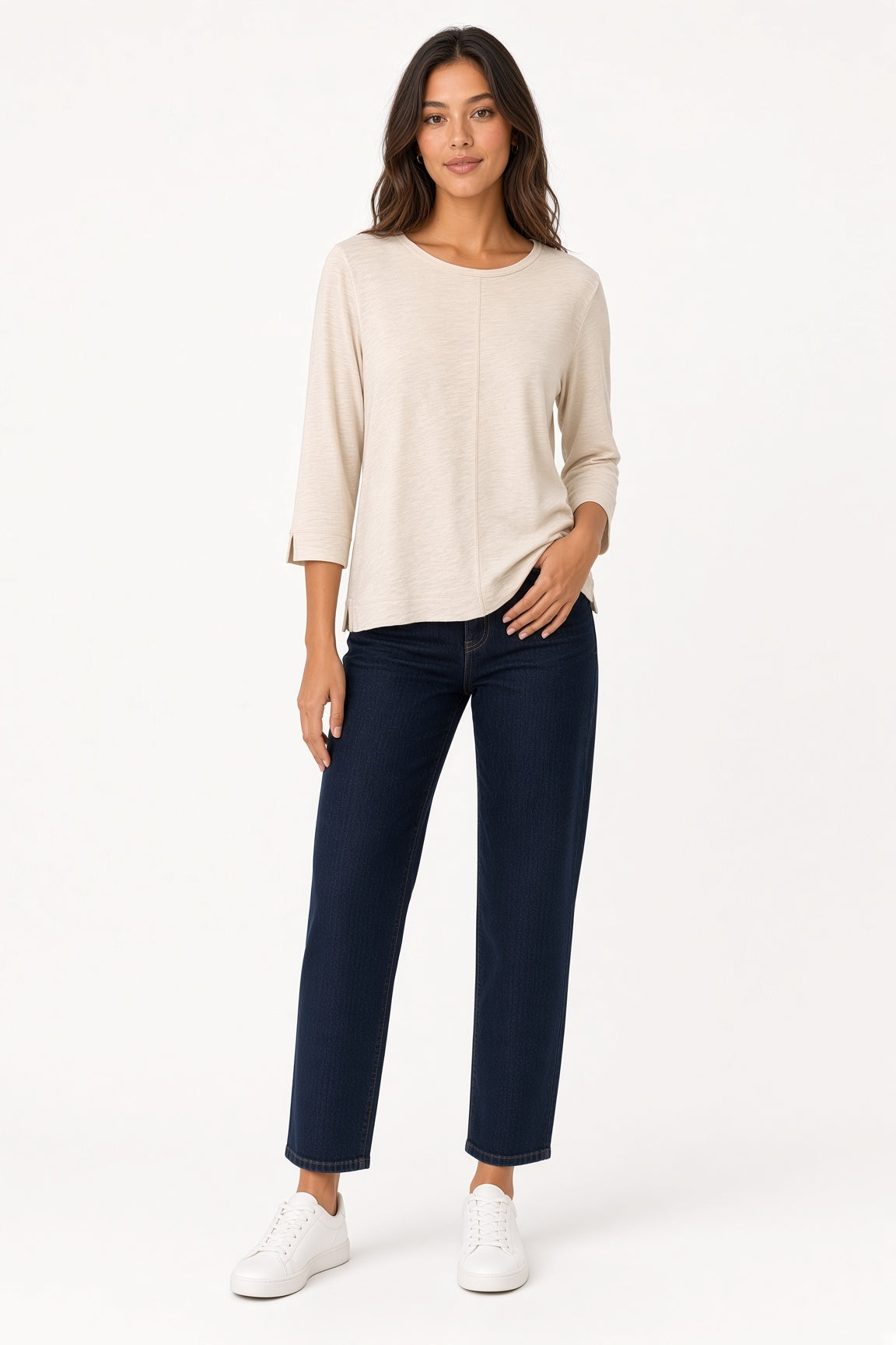 3/4 Boatneck Seam Tee