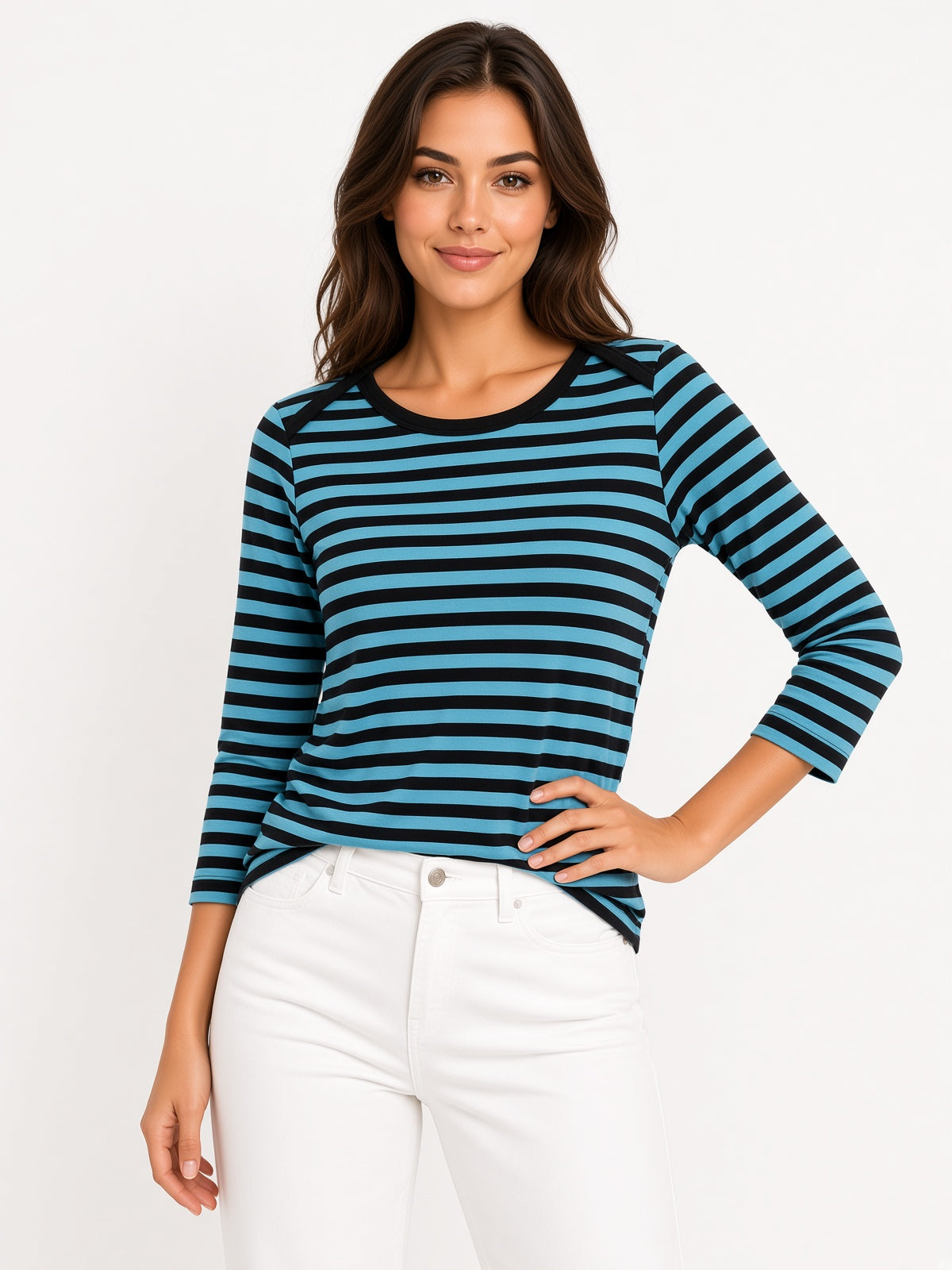 Stripe Boatneck Top