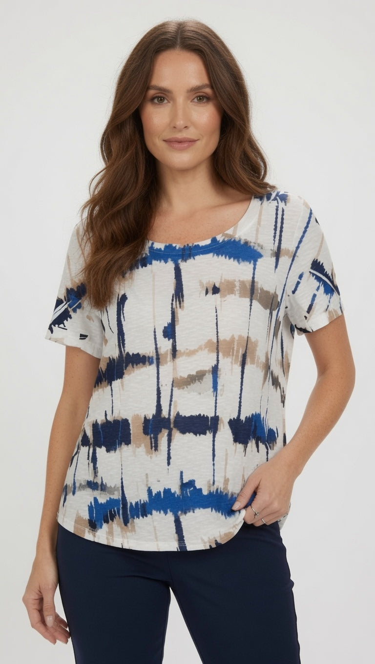 Short Sleeve Print Top