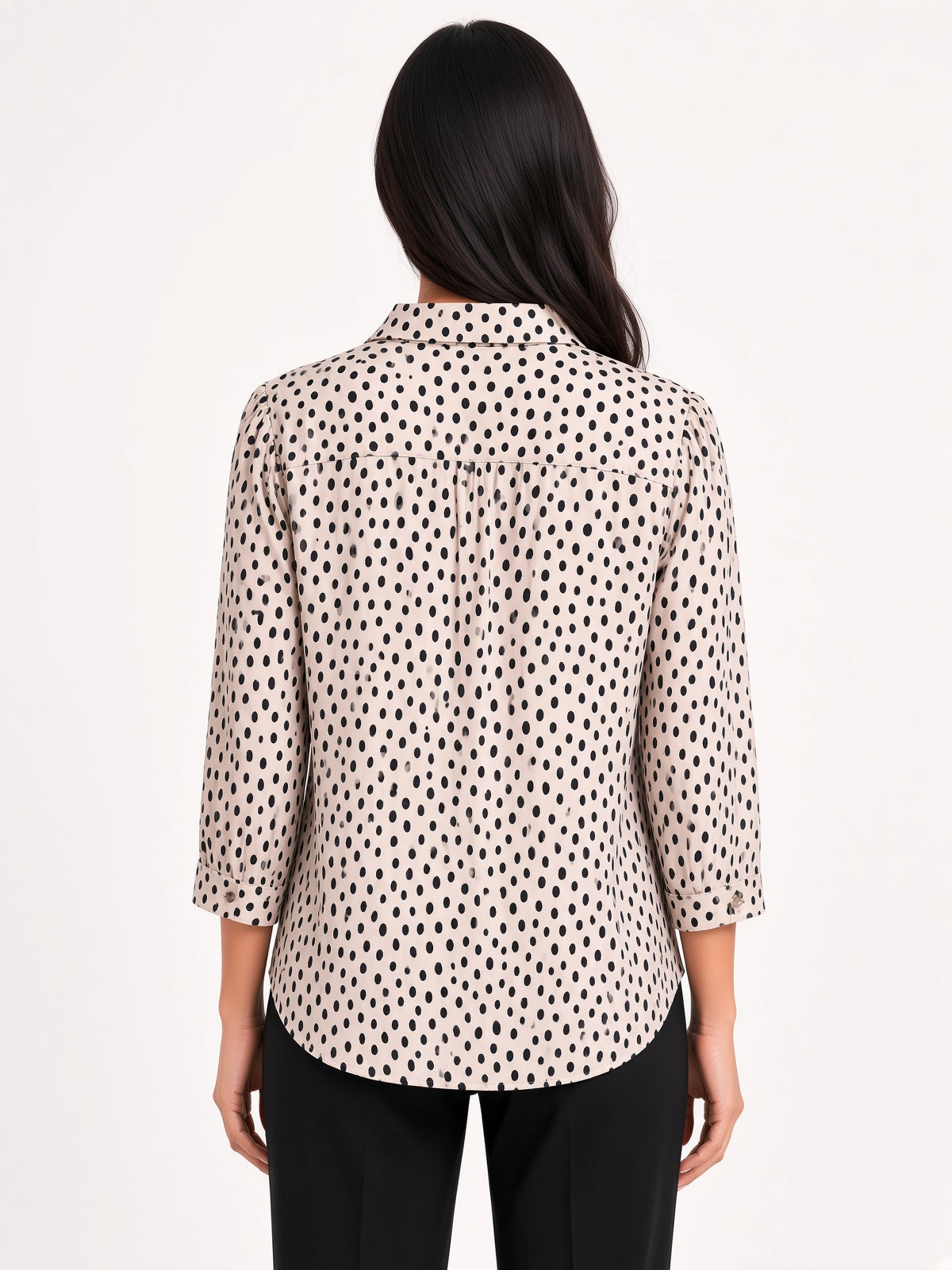 3/4 Sleeve Chiffon Print Top