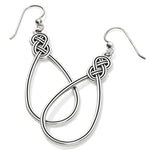 Front image of Brighton Interlok French Wire Earrings. Brighton silver earrings. 