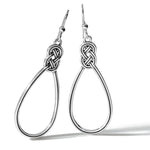 Front image of Brighton Interlok French Wire Earrings. Brighton silver earrings. 