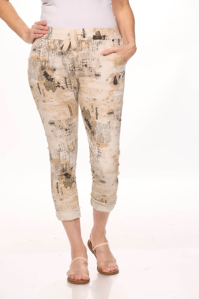 Pull on Newspaper Jeggings
