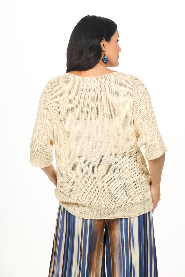 Back image of made in italy knit sweater.
