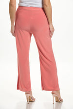 Back image of Mimozza side slit pants in peach. 