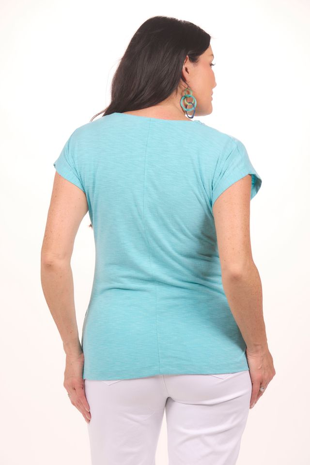 Cap Sleeve Cowl Neck Top