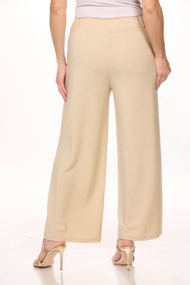 Back image of pull on ankle pants in golden.