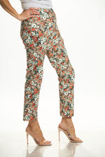 Side  image of Krazy Larry Flowers print pants. 
