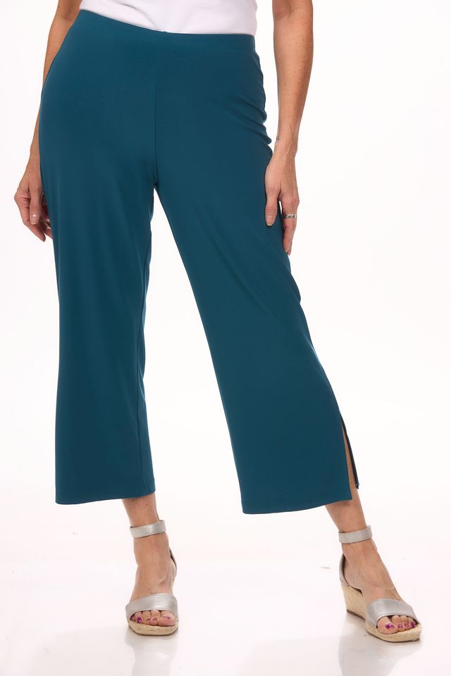Pull On Wide Leg Side Slit Pant
