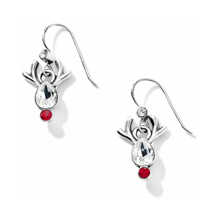 Front image of reindeer rock French wire earrings by Brighton. 