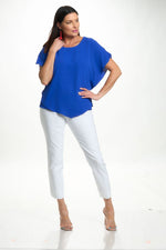 Front image of air flow layer top in royal blue by last tango.
