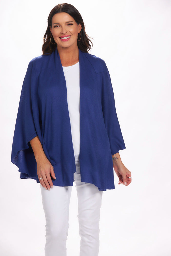 Front image of loop pull through wrap in royal blue. 