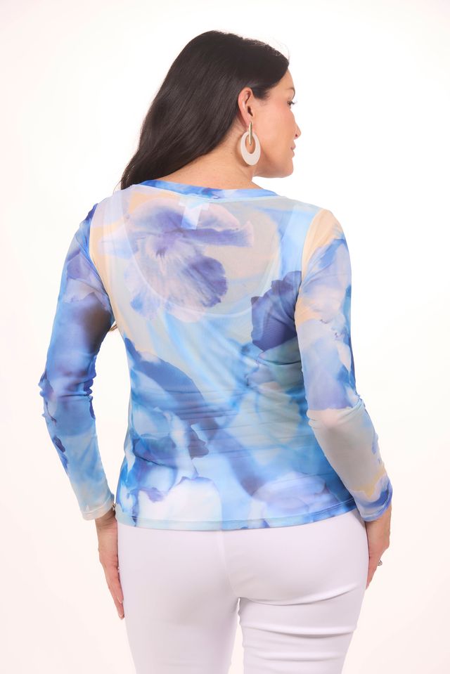 Long Sleeve Mesh Top