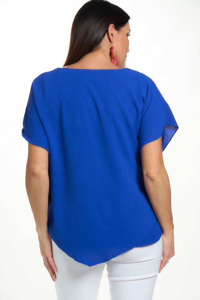 Back image of air flow layer top in royal blue by last tango.